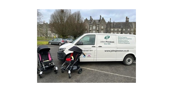 Francis delivers Snappi special needs buggies to Mullingar 