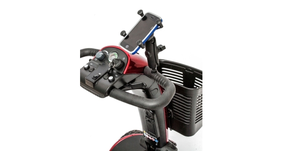 Mobile phone holder for Pride mobility scooter