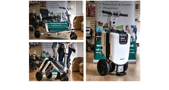 ATTO folding mobility scooter demonstration in Scotland