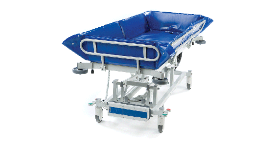 New Shower Trolley range including Paediatric Shower Trolley with both Electric and Hydraulic controls