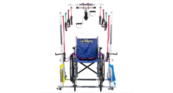 Wheelchair exercise and rehabilitation equipment