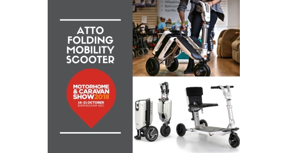 Try ATTO scooter at The Motorhome & Caravan show NEC Birmingham