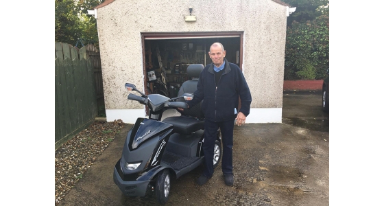 Happy customer Ralph takes delivery of his new Royale Mobility Scooter