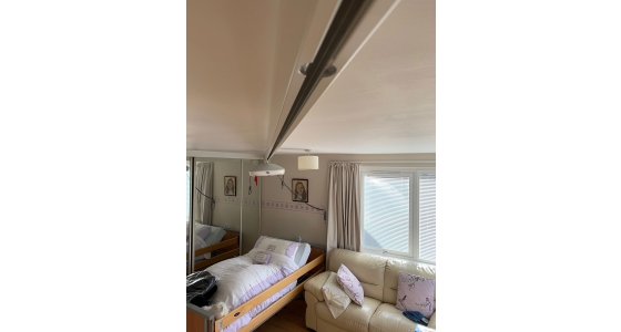 Overhead Track Hoist in Scotland installed in lovely garden room