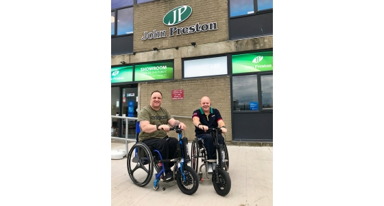 Triride wheelchair handbike for happy customer Jason Black