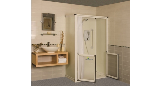 A Temporary Wetroom avoids the need to permanently convert a bathroom to a wetroom
