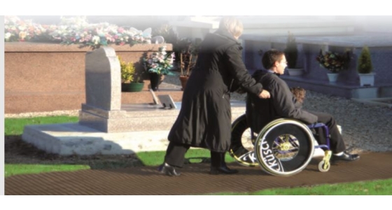Cemetery access for wheelchair users and heavy vehicles