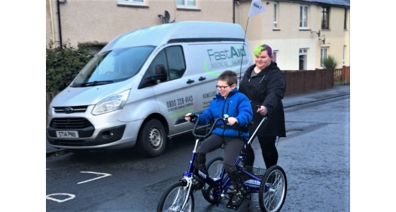 Adam tries his Tomcat Fizz Trike for the first time