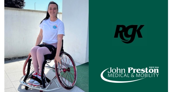 Natalie with her new RGK Elite Basketball Wheelchair 