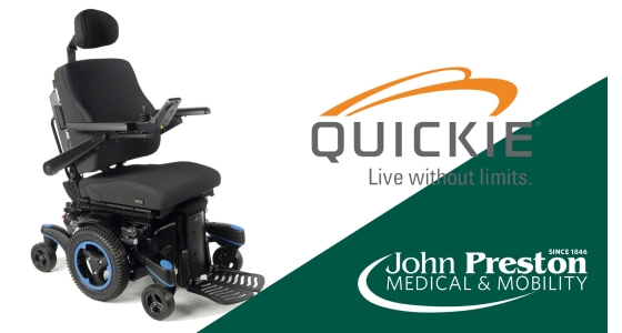 Craig's new custom configured Quickie Q700 M powerchair - Motability Northern Ireland