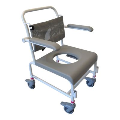 M2 Mobile Shower Commode Mesh Back 150kg